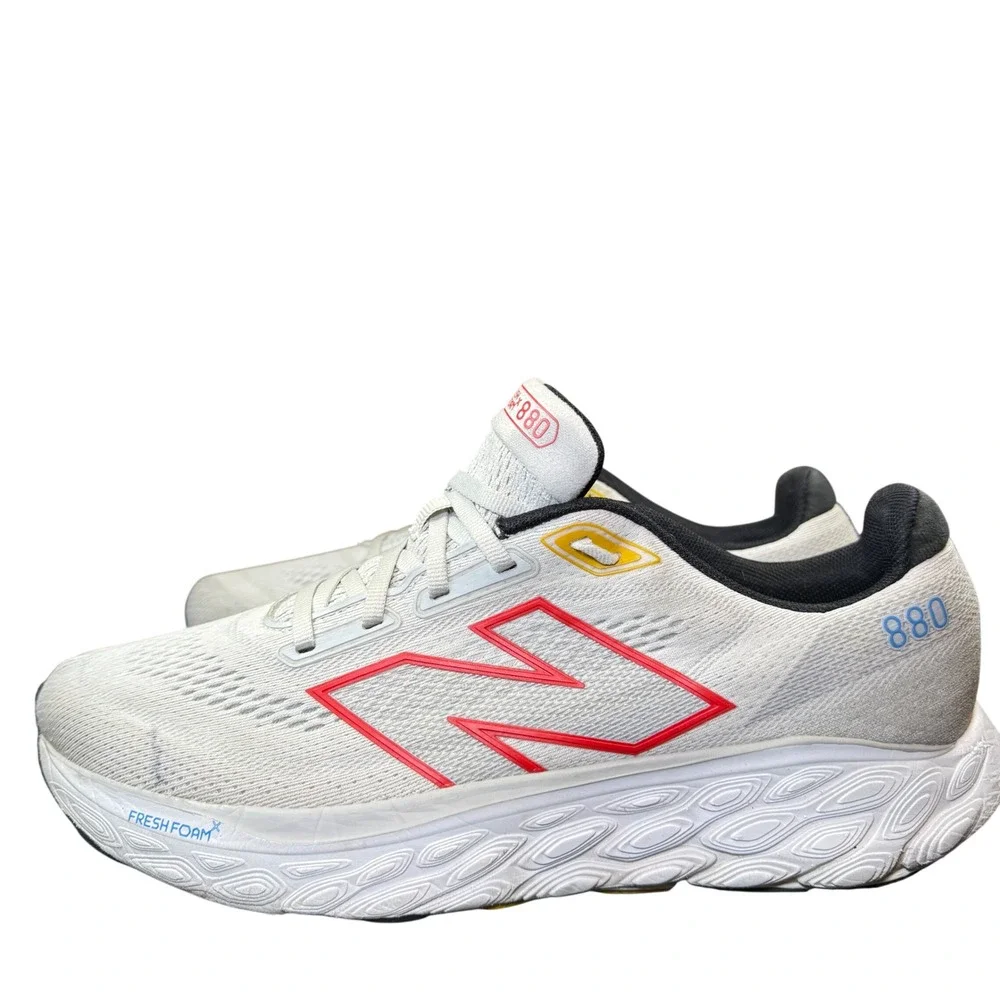 New Balance Fresh Foam X 880 v14 Mens 9.5 Wide Running Shoes White Red M880F14